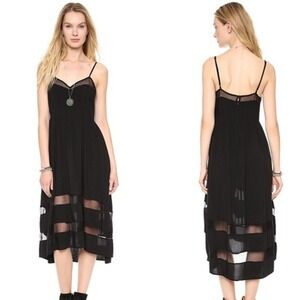 Re:named Dress Womens Small Black Lace Trim Spaghetti Strap Y2K Feminine Lace